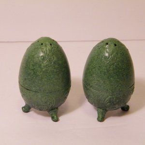 Green Egg Salt and Pepper Shakers - Used as shown